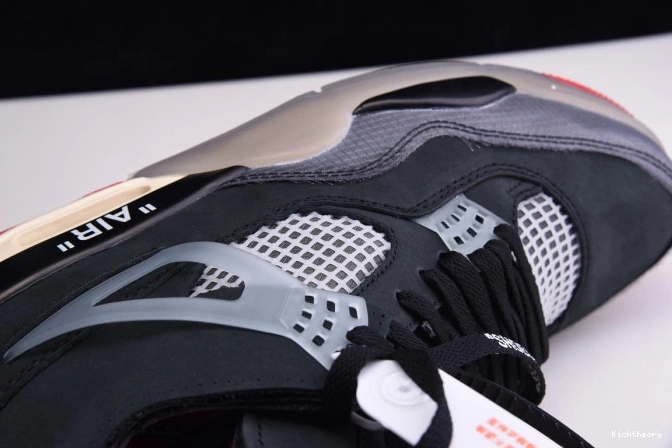 Kick Theory x Off Jordan Retro CV9388-001 White Air 4 Bred 0723